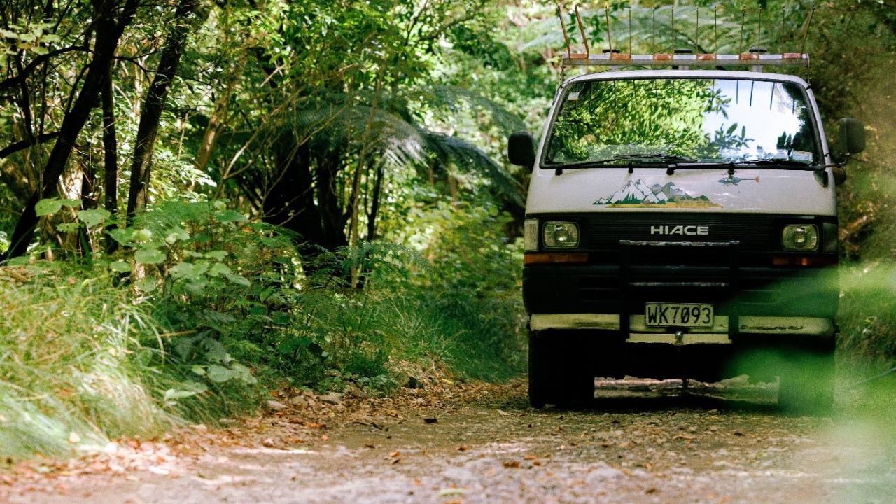 Shuttle Van Heading up Cable Bay