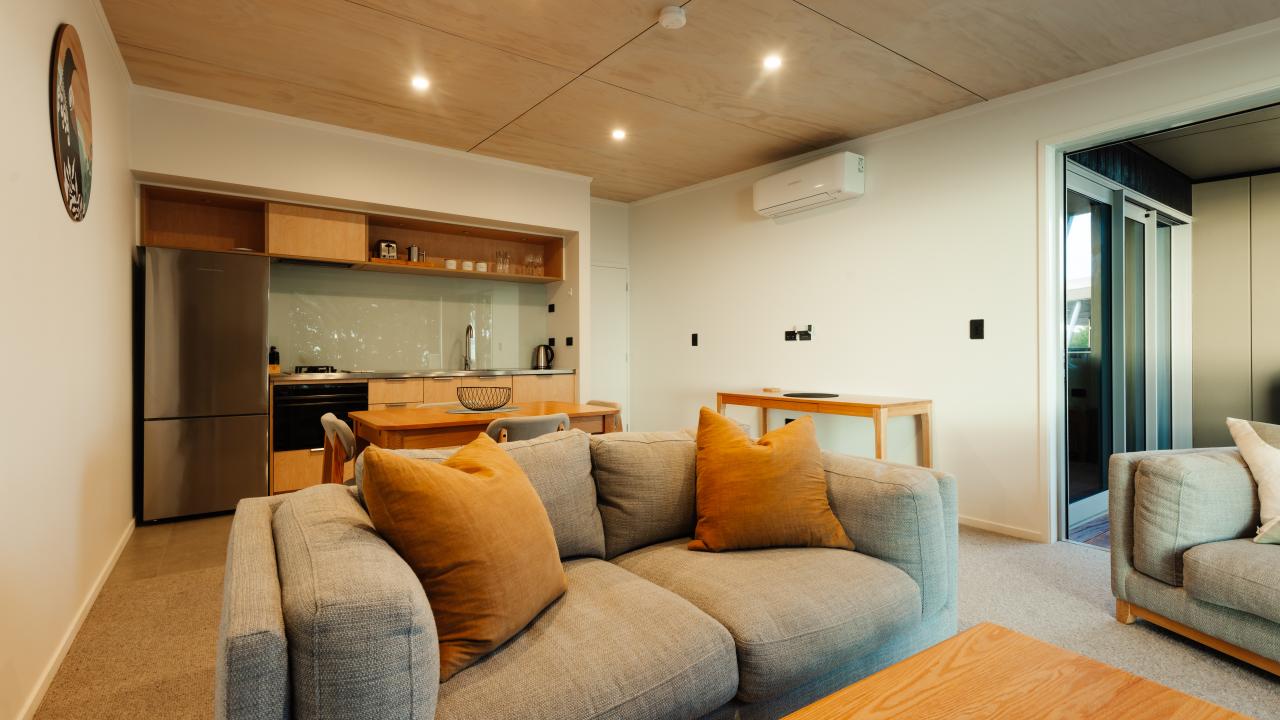 Spacious family room and kitchen