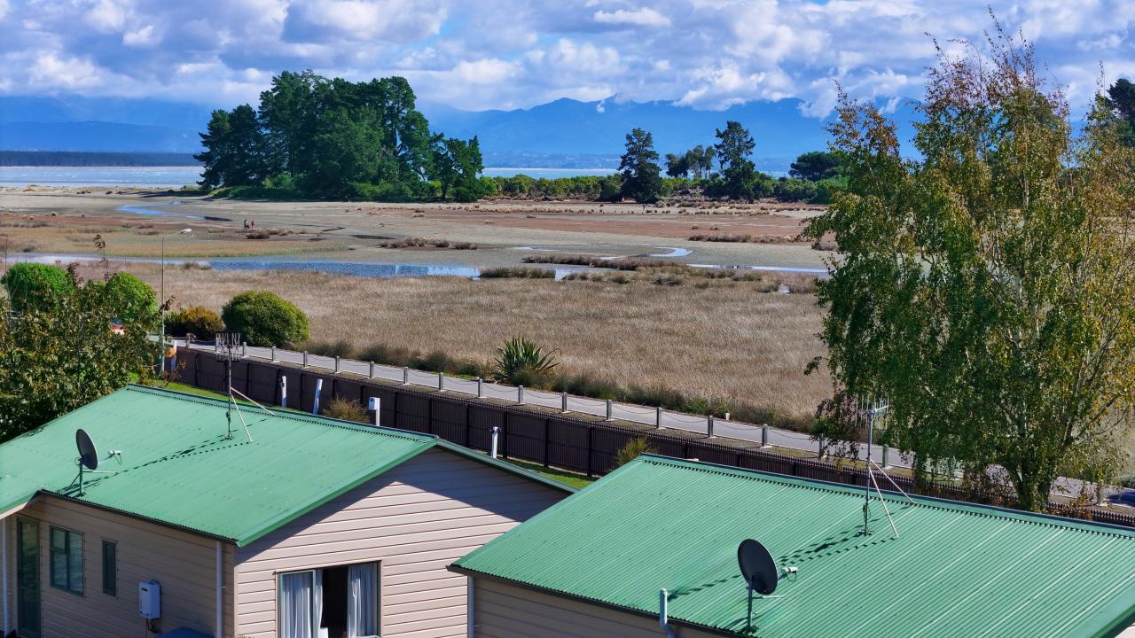 Views out from the Apartment motels over the tidal inlet
