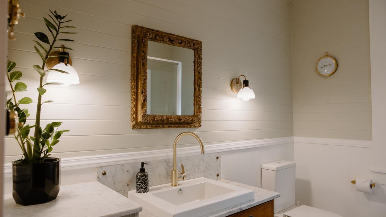 Enjoy a bright, modern bathroom plus an additional separate toilet.