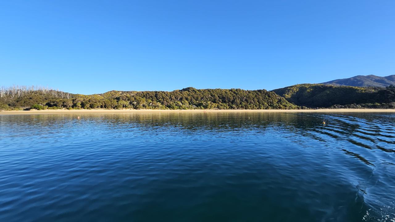 Leaving Anchorage Bay