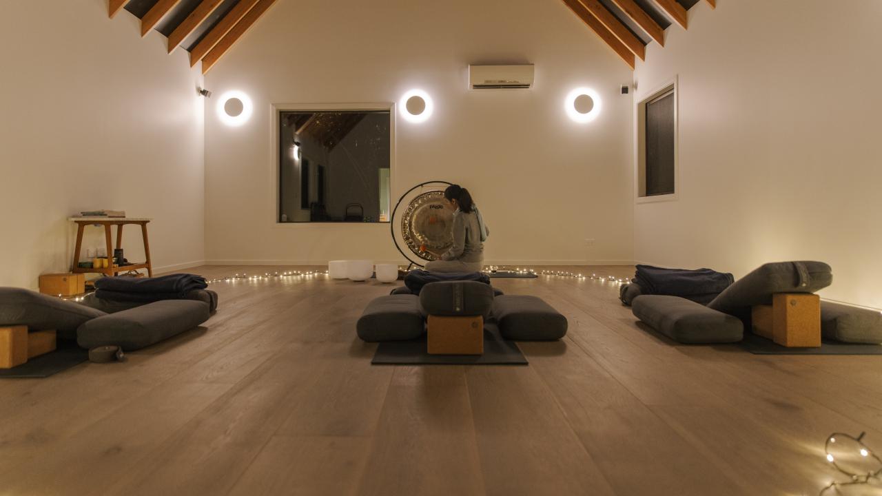 Night yoga session