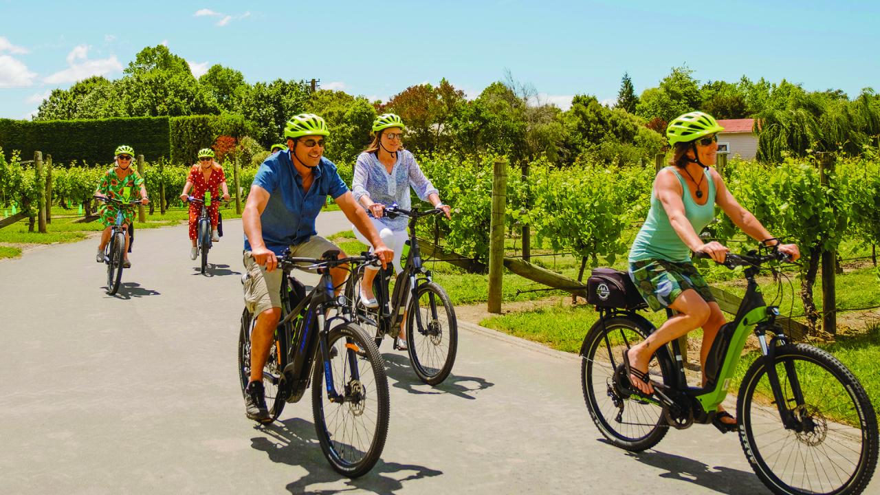 Cycling between vineyards - a lovely way to spend a day in Nelson