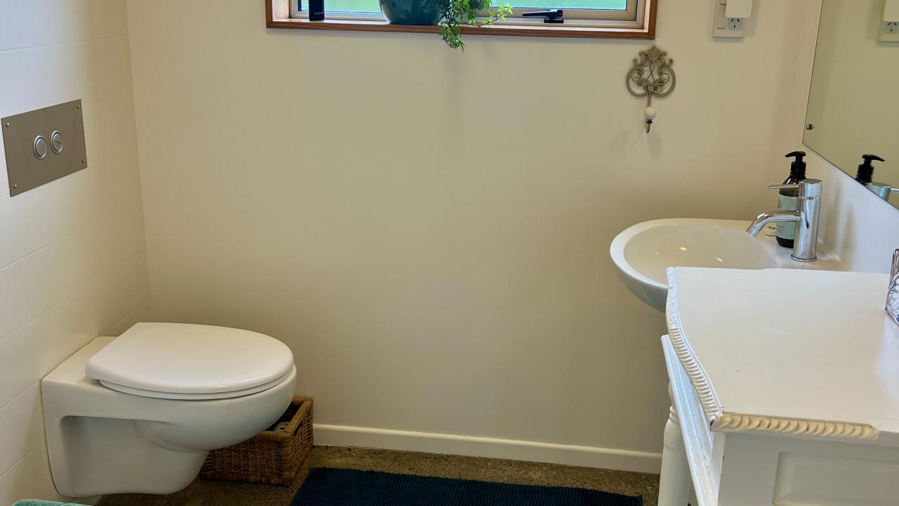 Downstairs Bathroom - Shower over small shub bath
