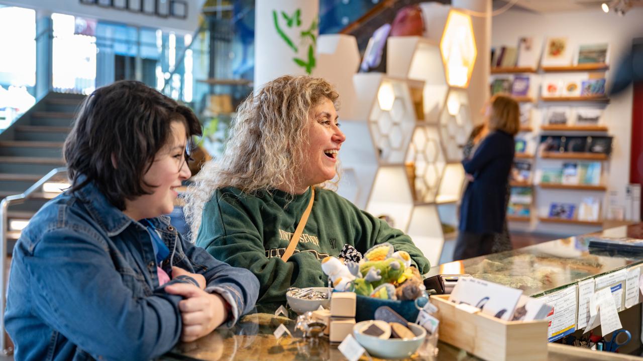 Visitors in Museum Shop
