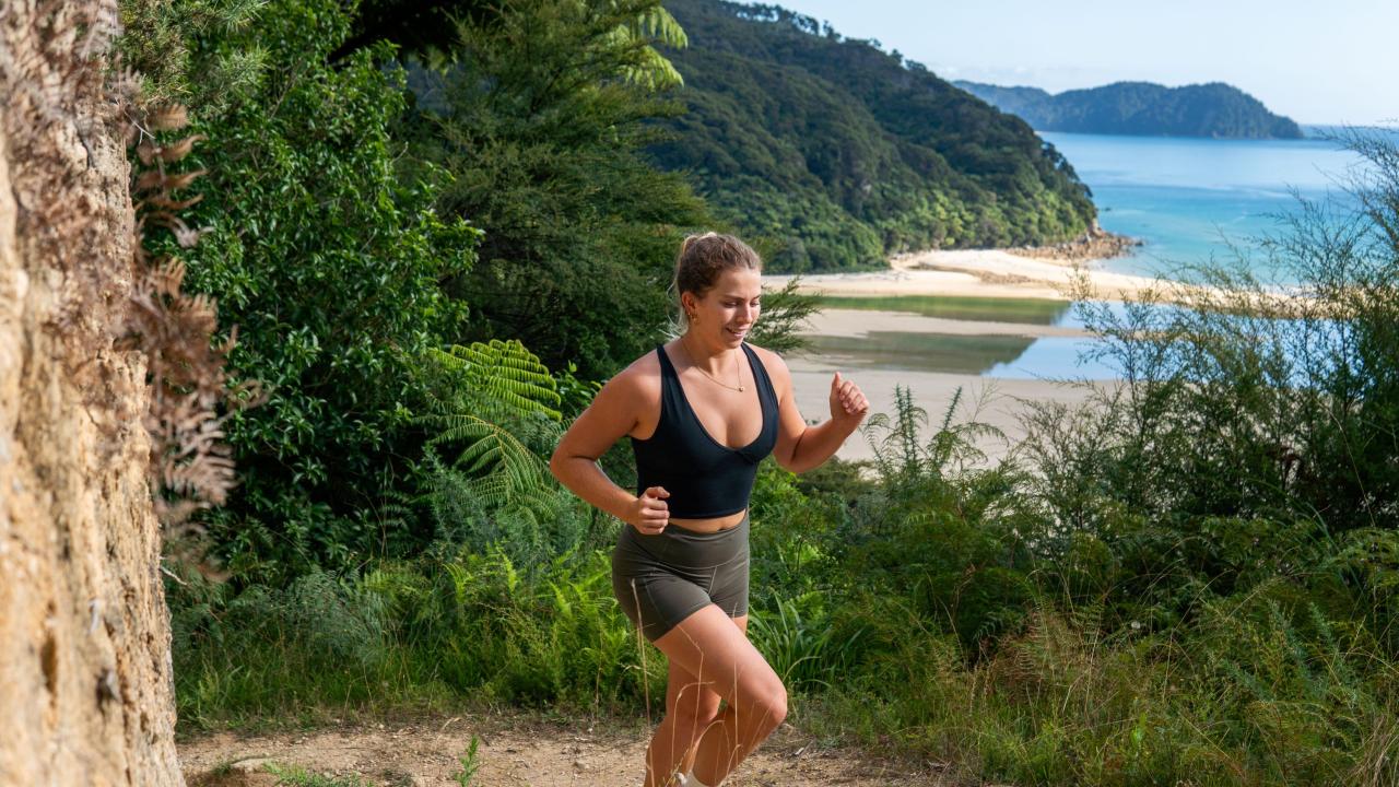 Run through spectacular coastal scenery
