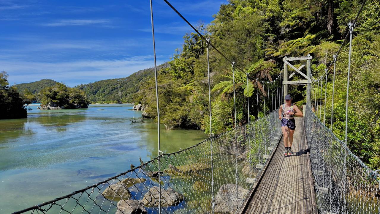 Running the Abel Tasman Coastal Track (Bark Bay)