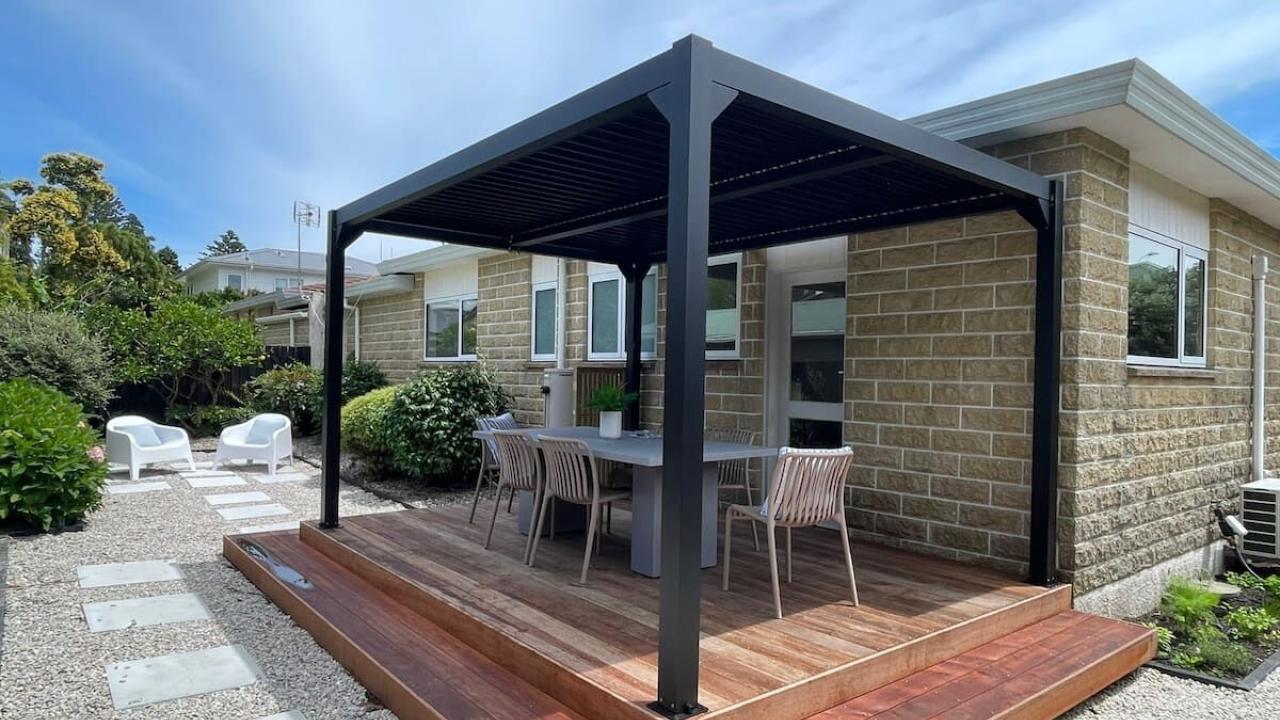 Private outdoor deck and pergola