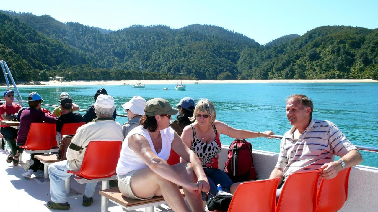 Relax with open or enclosed viewing decks on Wilsons Abel Tasman Vista Cruise.