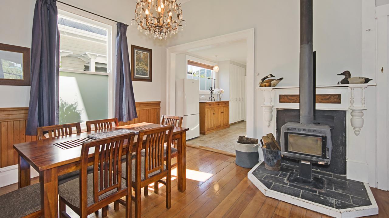 Dining area and kitchen