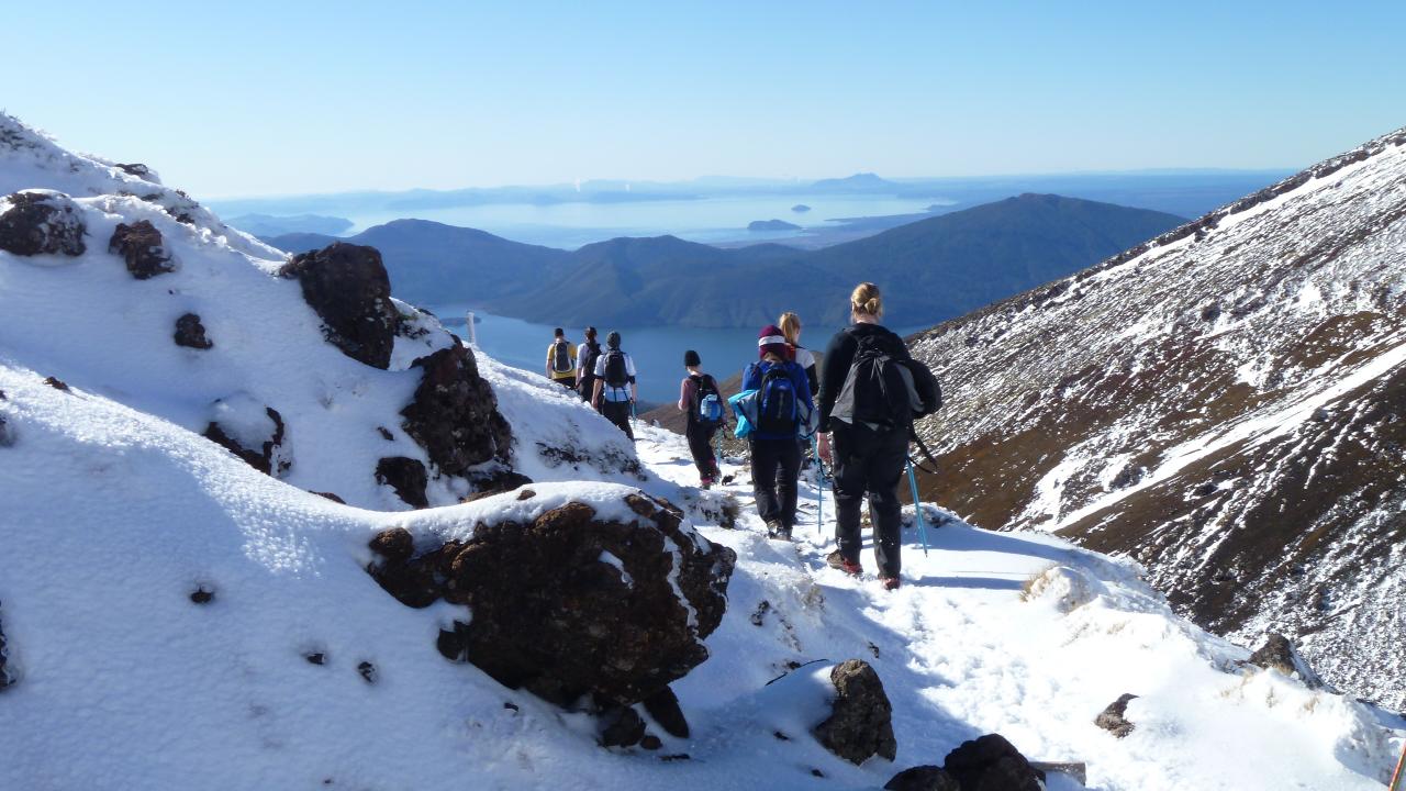 Tongariro crossing shop winter guided tour