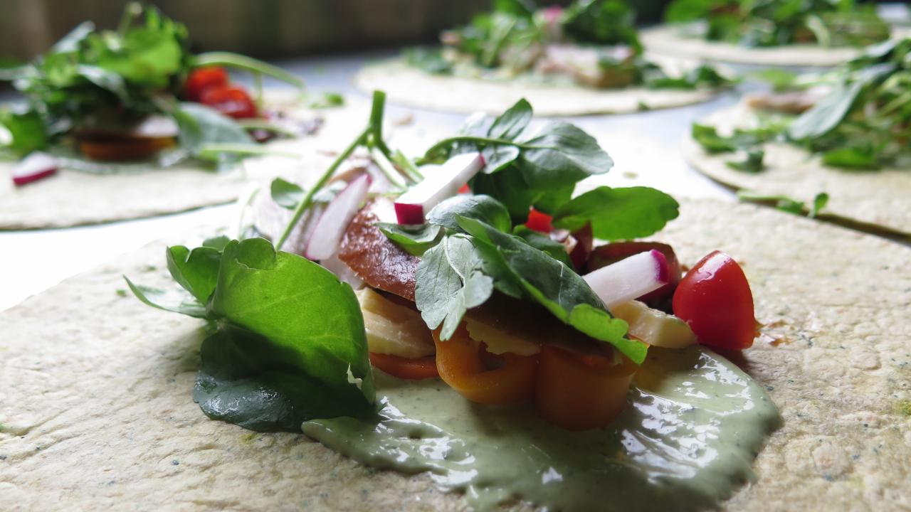 Smoked Chicken Wraps for lunch