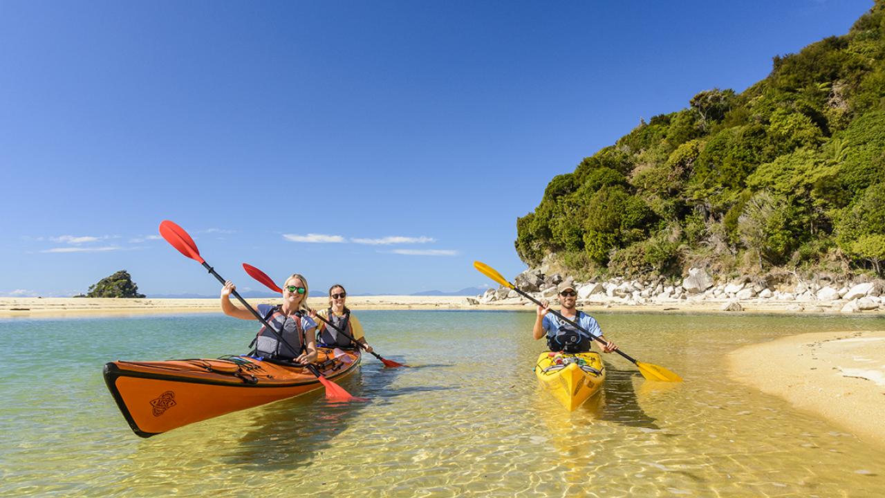 Kayaking in the Abel Tasman