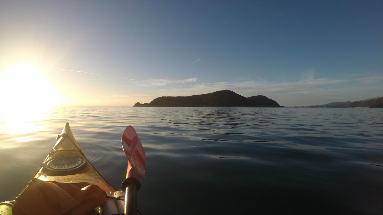 Kayaking with the sunrise