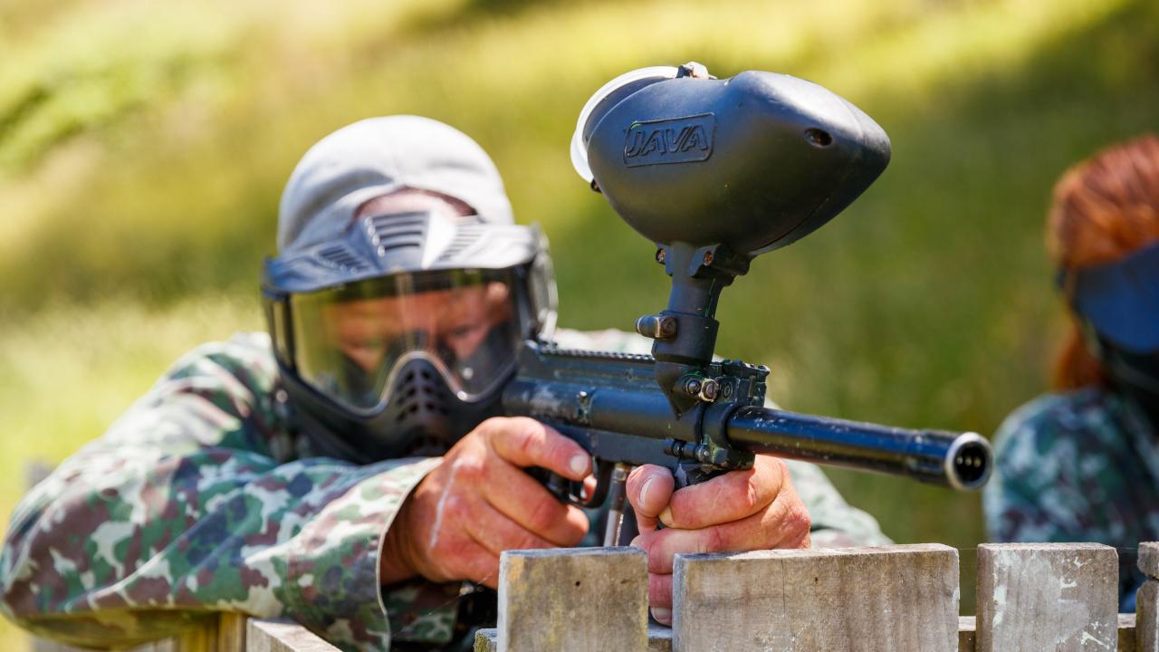 Paintball Action at Cable Bay Adventure Park