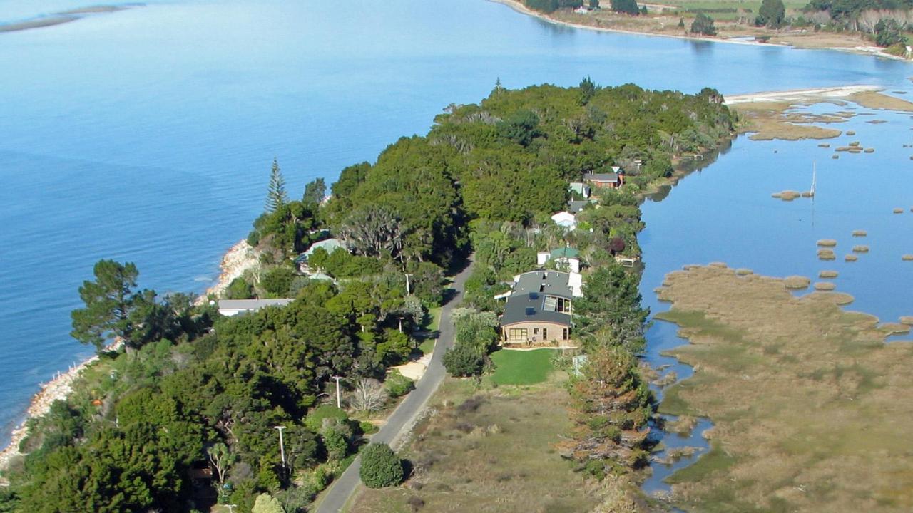 Twin Waters lodge from the air 2011.