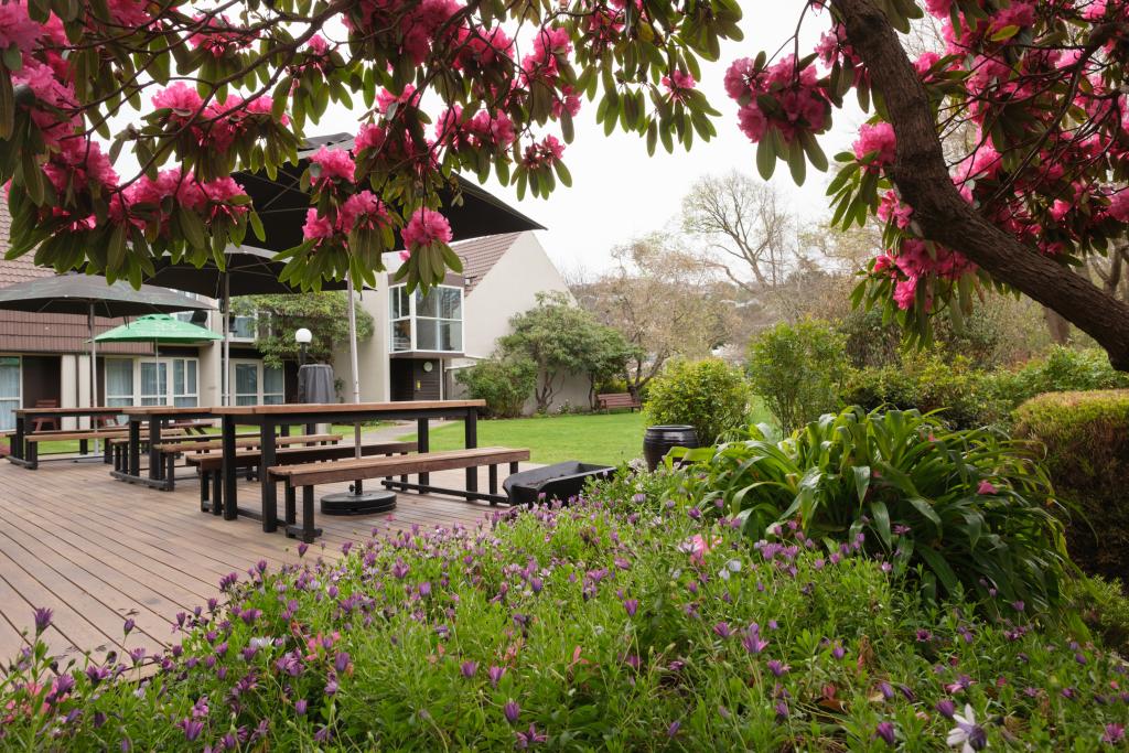Dunedin Leisure Lodge outdoor dining Distinction Hotels