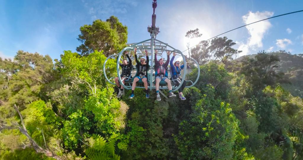 The famous Skywire experience, fly high above the tree tops with magnificent views of the surrounding area at speeds up to 100kph