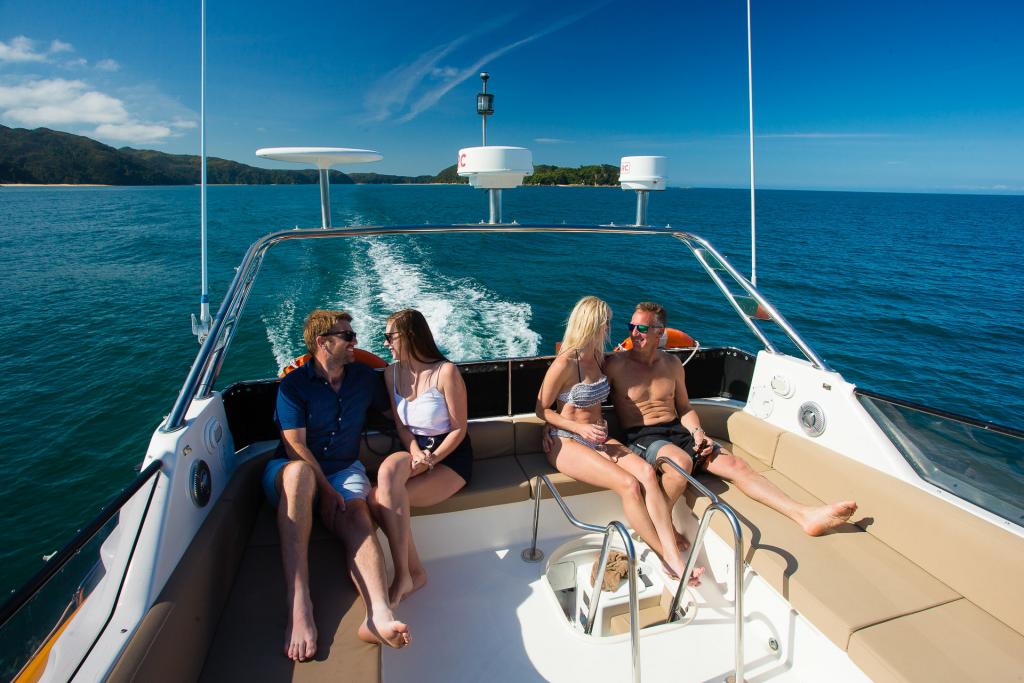 Enjoy a private charter aboard our comfortable boats in the Abel Tasman.